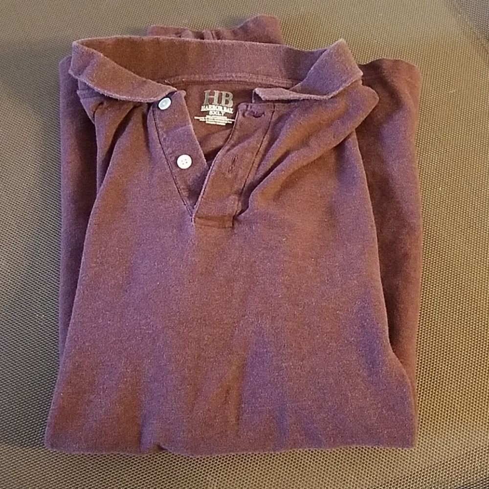 Harbor Bay short sleeve polo size 5xlt burgandy